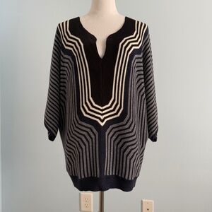 Trina‎ Turk Gallivant Striped Tunic Sweater Size M/L